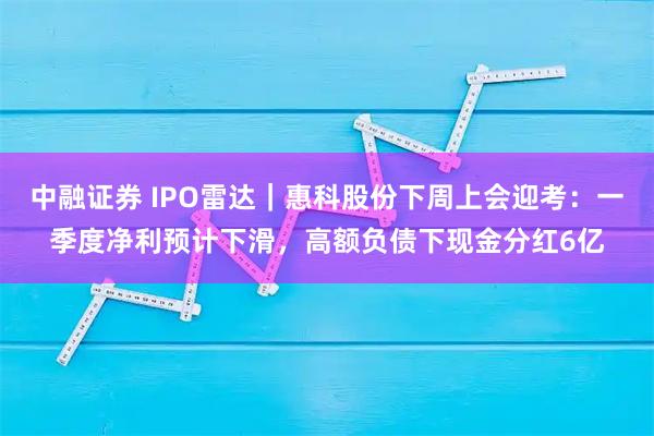 中融证券 IPO雷达｜惠科股份下周上会迎考：一季度净利预计下滑，高额负债下现金分红6亿