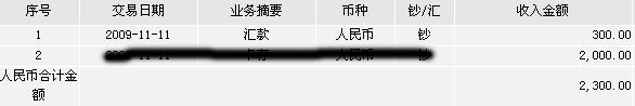 2009.11.11打款清单